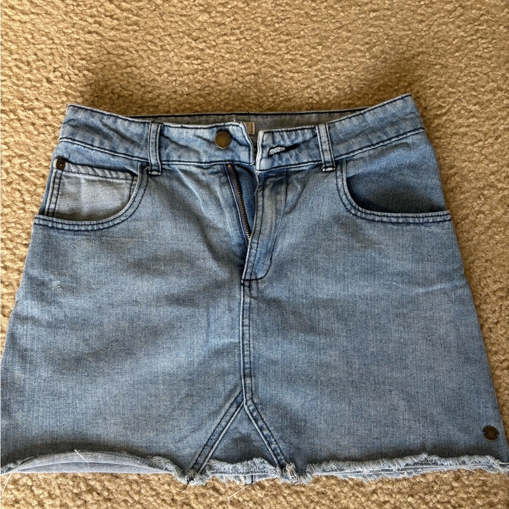 Roxy Light Blue Denim Mini Skirt